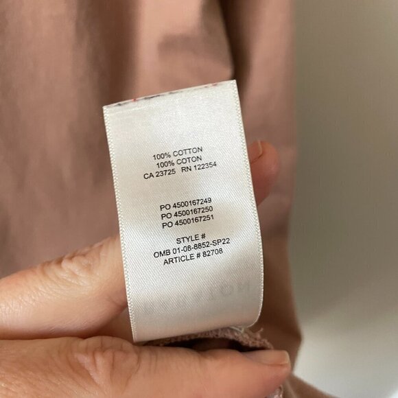 Aritzia Babaton Shoulder Pad T-Shirt Dress Pullover Short Sleeve Brown XXS - Picture 7 of 7